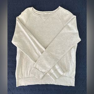 Medium Light Gray Abercrombie & Fitch Crewneck Sweater